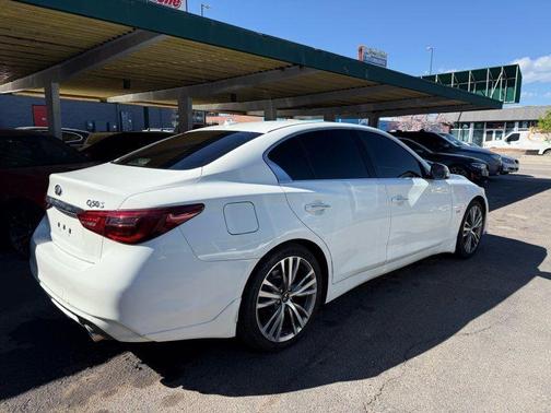 Pure White 2018 INFINITI Q50 3.0t Sport