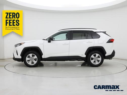 White 2021 Toyota RAV4 Hybrid LE