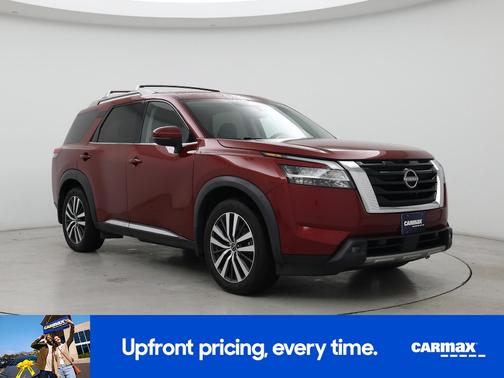 Red 2022 Nissan Pathfinder Platinum