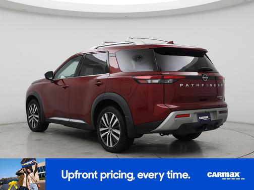 Red 2022 Nissan Pathfinder Platinum