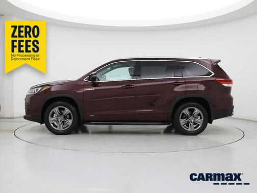 Red 2019 Toyota Highlander Hybrid Limited Platinum