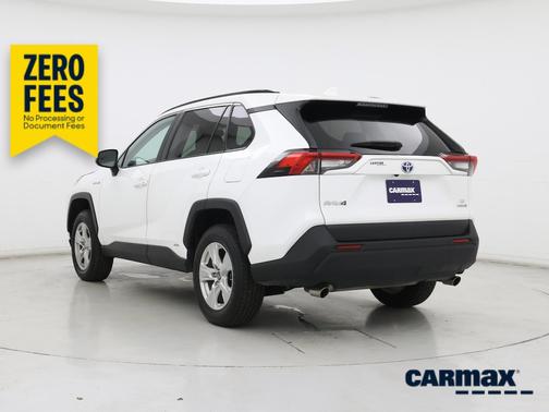 White 2021 Toyota RAV4 Hybrid LE