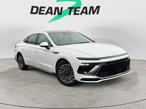 Serenity White 2026 Hyundai SONATA Hybrid SE