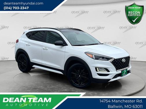 Dazzling White 2019 Hyundai TUCSON Night