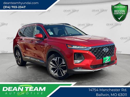 Lava Orange 2020 Hyundai SANTA FE Limited 2.0T