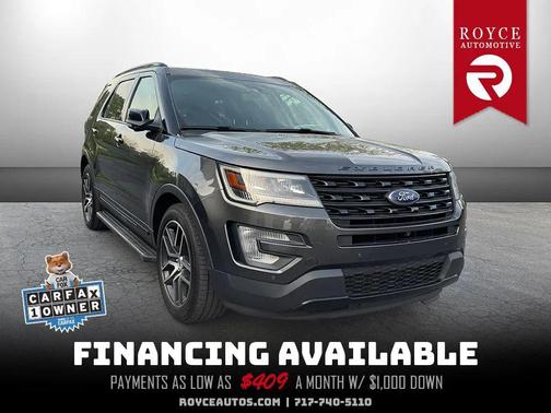 White Platinum Metallic Tri-Coat 2017 Ford Explorer sport
