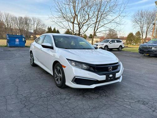 Platinum White Pearl 2019 Honda Civic LX