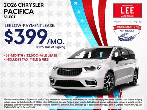 Bright White Clearcoat 2026 Chrysler Pacifica Limited