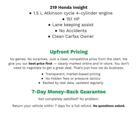2019 Honda Insight Touring