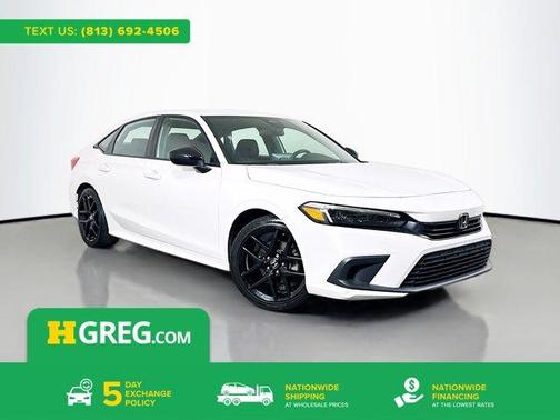 Platinum White Pearl 2023 Honda Civic Sport