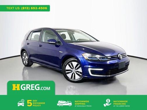 Atlantic Blue 2017 Volkswagen e-Golf SEL Premium