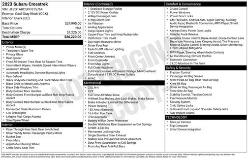 2023 Subaru Crosstrek 