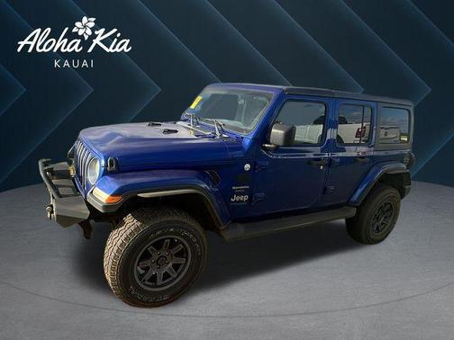 Ocean Blue Metallic Clearcoat 2018 Jeep Wrangler Unlimited Sahara