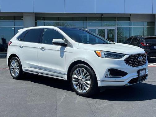 Star White Metallic Tri-Coat 2020 Ford Edge Titanium