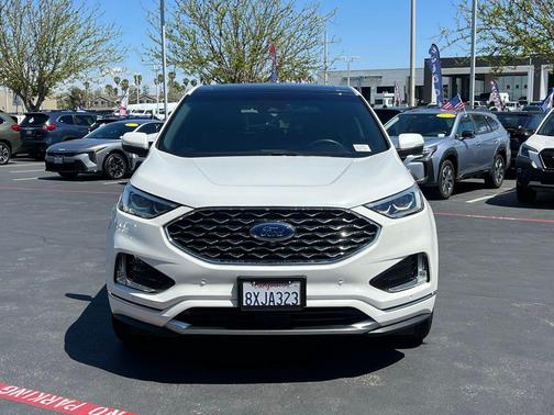 Star White Metallic Tri-Coat 2020 Ford Edge Titanium