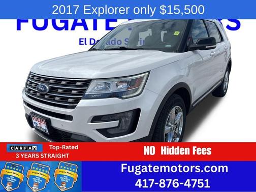 White Platinum Clearcoat Metallic 2017 Ford Explorer XLT