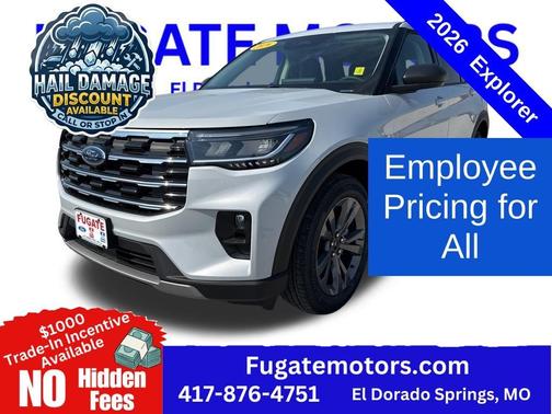 Space White Metallic 2026 Ford Explorer Active