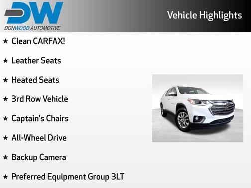 Summit White 2020 Chevrolet Traverse LT Leather