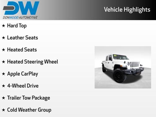 Bright White Clearcoat 2020 Jeep Gladiator Overland
