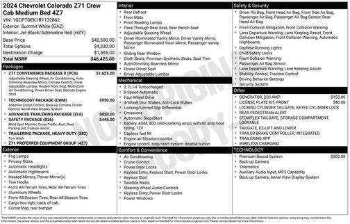 Summit White 2024 Chevrolet Colorado Z71