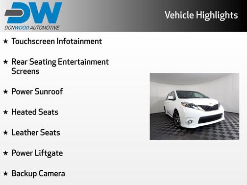 Super White 2017 Toyota Sienna SE