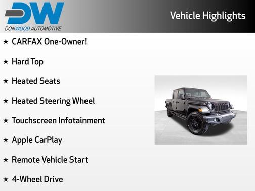 Black Clearcoat 2024 Jeep Gladiator Sport