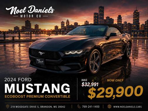 Black 2024 Ford Mustang EcoBoost Premium