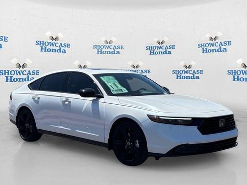Platinum White Pearl 2026 Honda Accord Hybrid Sport-L