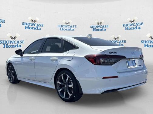 Platinum White Pearl 2026 Honda Civic Hybrid Sport Touring