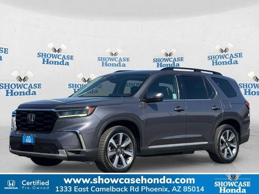 Modern Steel Metallic 2023 Honda Pilot AWD Elite