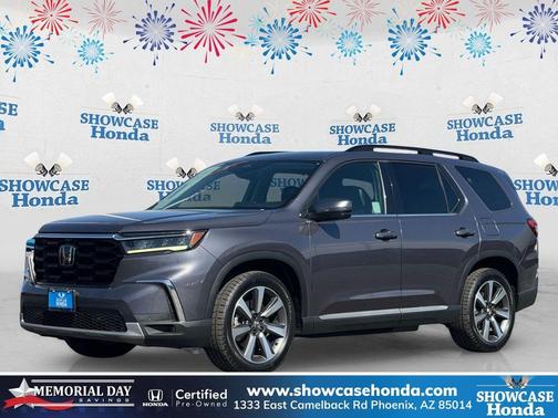 Modern Steel Metallic 2023 Honda Pilot AWD Elite