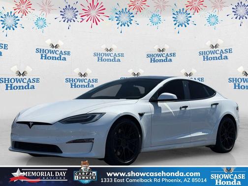 Pearl White Multi-Coat 2021 Tesla Model S Plaid
