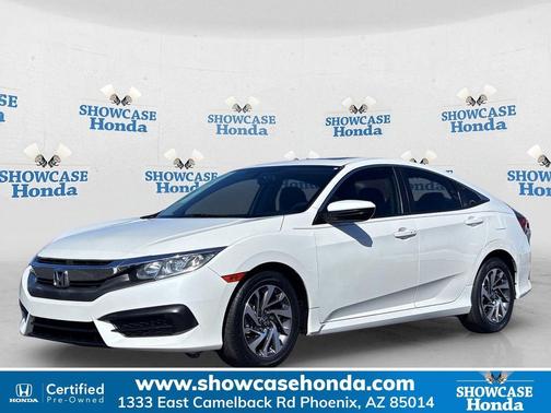 White 2018 Honda Civic EX