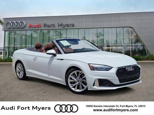 Glacier White Metallic/Black Roof 2021 Audi A5 45 Premium