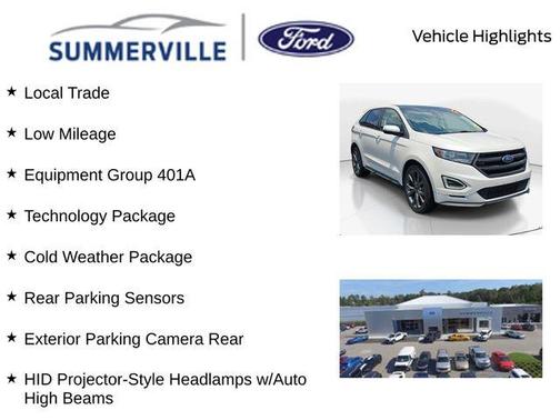 WHITE PLATINUM MET TRI-COAT 2017 Ford Edge Sport