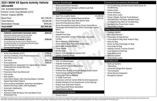 Arctic Gray Metallic 2021 BMW X5 XDRIVE40I