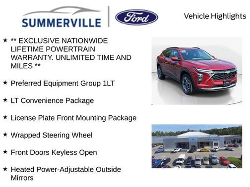 Crimson Metallic 2025 Chevrolet Trax LT