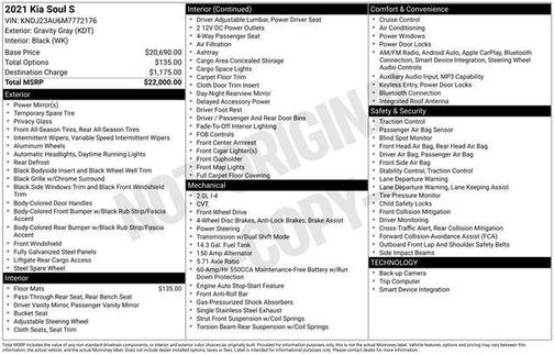 Gravity Gray 2021 Kia Soul S