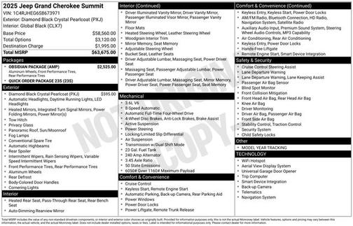 Black 2025 Jeep Grand Cherokee SUMMIT