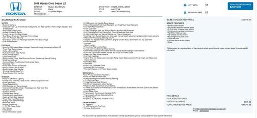 Modern Steel Metallic 2016 Honda Civic LX