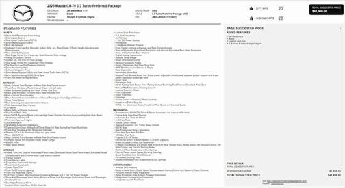 2025 Mazda CX-70 3.3 Turbo Preferred