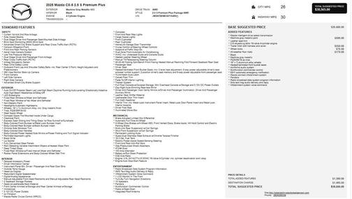 2025 Mazda CX-5 2.5 S Premium Plus Package