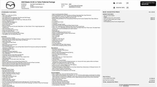 2025 Mazda CX-90 3.3 Turbo Preferred