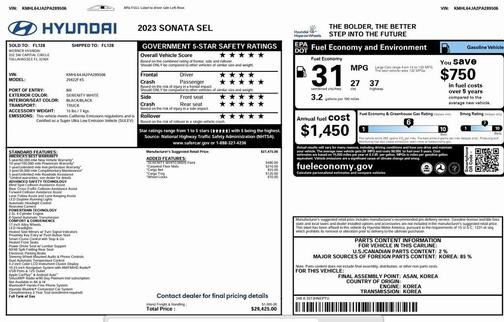 2023 Hyundai SONATA SEL
