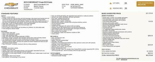 2015 Chevrolet Cruze ECO