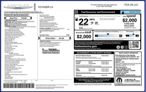 2023 Chrysler Voyager LX