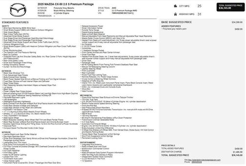 Polymetal Gray Metallic 2025 Mazda CX-50 2.5 S Premium Package