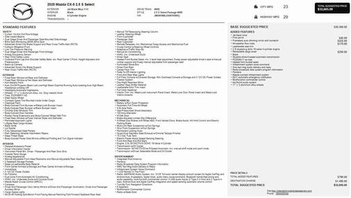 2025 Mazda CX-5 2.5 S Select Package