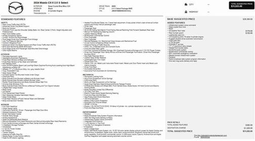 2024 Mazda CX-5 2.5 S Select Package