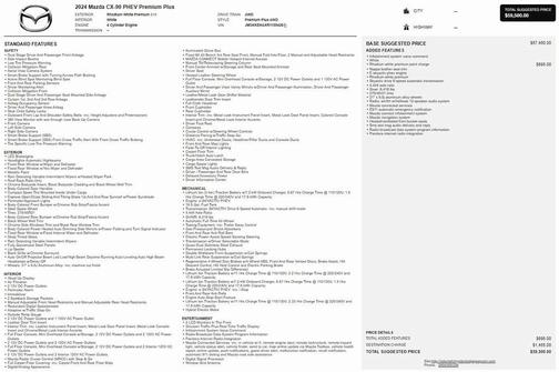 2024 Mazda CX-90 PHEV Premium Plus
